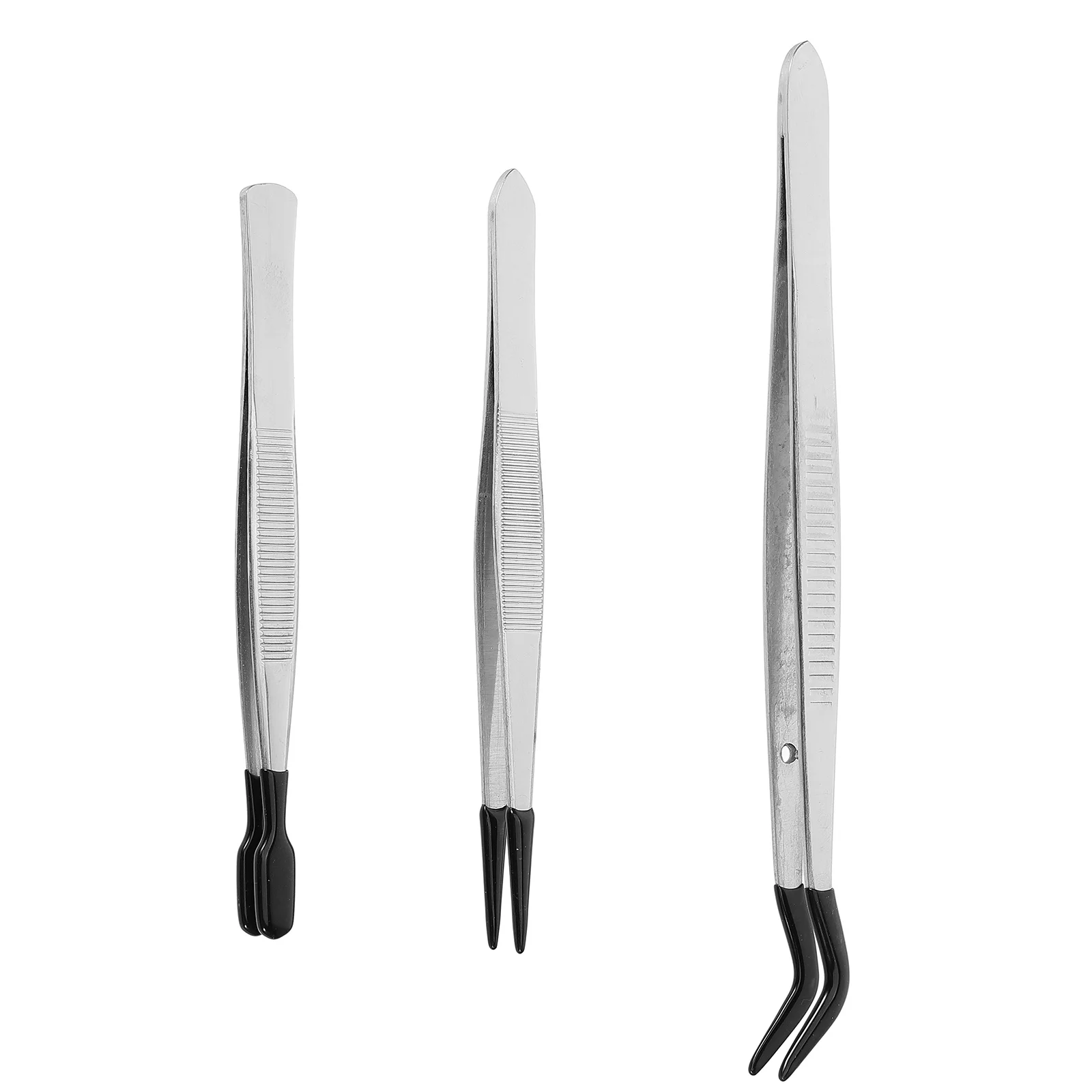 3 قطعة ملاقط ختم من الفولاذ المقاوم للصدأ خفيفة الوزن ومريحة وغير قابلة للانزلاق أدوات متعددة الاستخدام لمختبر صنع المجوهرات و #1