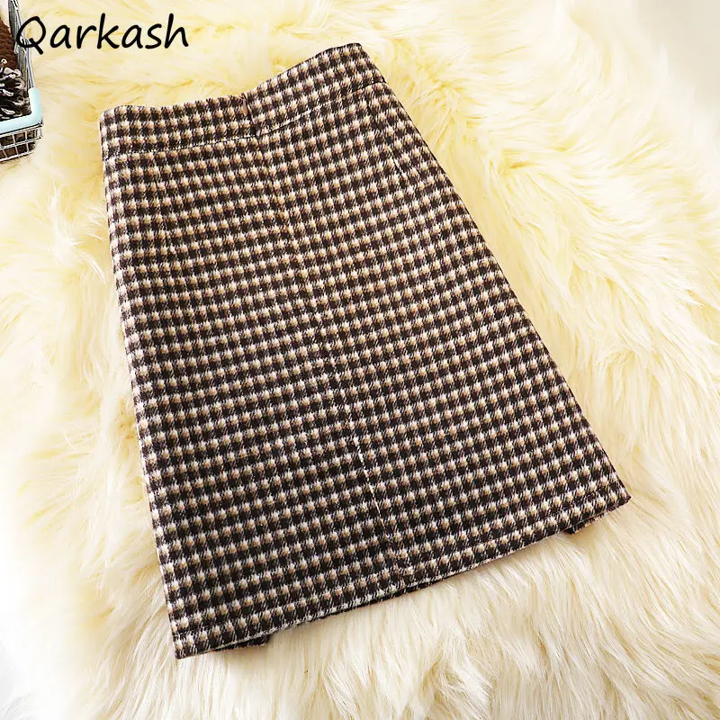 

Mini Plaid Skirts Women High Waist Loose New Autumn Winter Preppy Style French Vintage Girls All-match Streetwear Fashion Chic