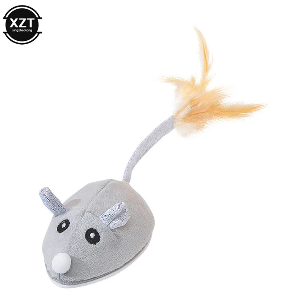 Hot Smart USB Wireless Electronic Rat Plush RC Mouse Toy Automatic Flocking Emulation Toys Rat for Cat Dog,Joke Scary Trick Toys