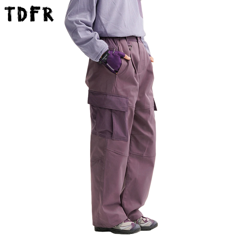 

Брюки-карго с большим карманом, мужские брюки-карго в стиле сафари с эластичной резинкой на талии, водонепроницаемые быстросохнущие широкие мешковатые брюки для бега, мужские брюки