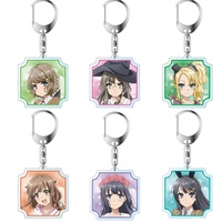 Lucky Seven Anime Store Rascal Does Not Dream of Bunny Girl Nodoka Rio Tomoe Mai Acrylic Keychain Pendant Ornamen Gifts About6cm