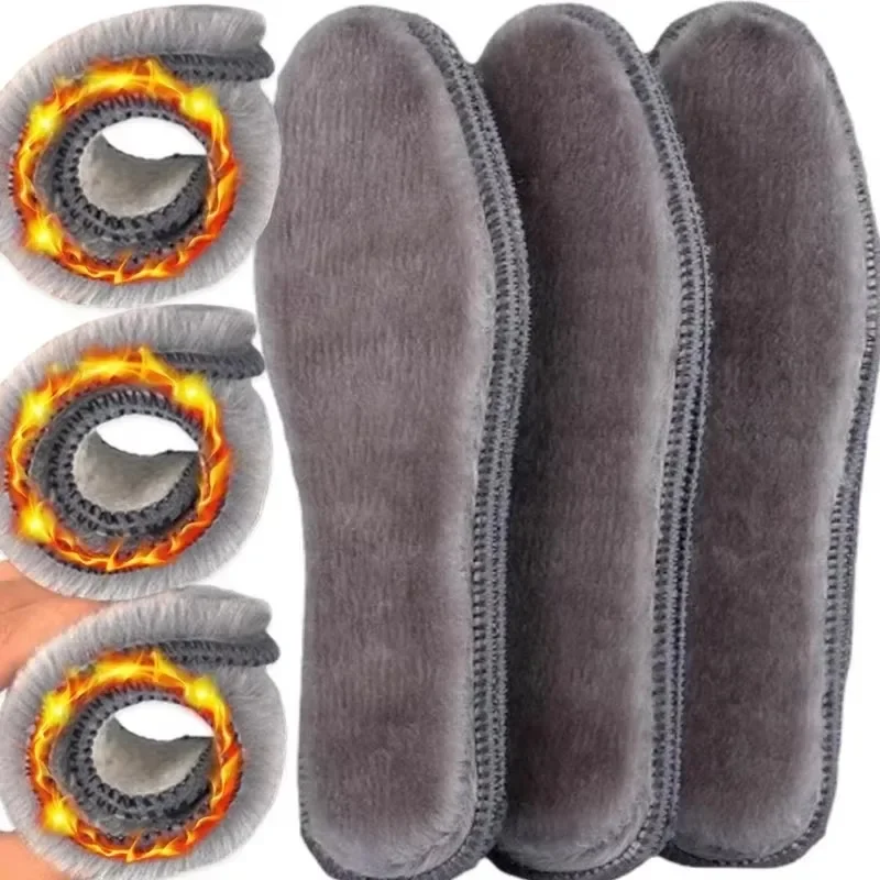 Picture 7: 2/6pcs Thermal Felt Insoles Thicken Warm Heated Insoles Men Women Winter Shoes Breathable Snow Boots Imitation Rabbit Shoe Pads