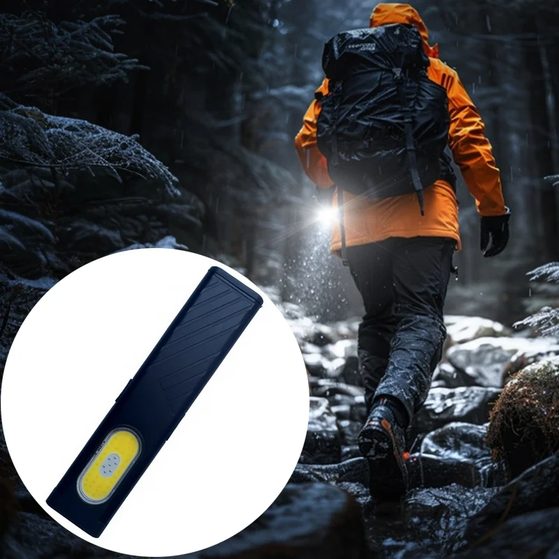 LED Portable Flashlight USB C Rechargeable 550LM Mini Torch Magnetic Waterproof Pocket Work Light for Walking Camping Hiking