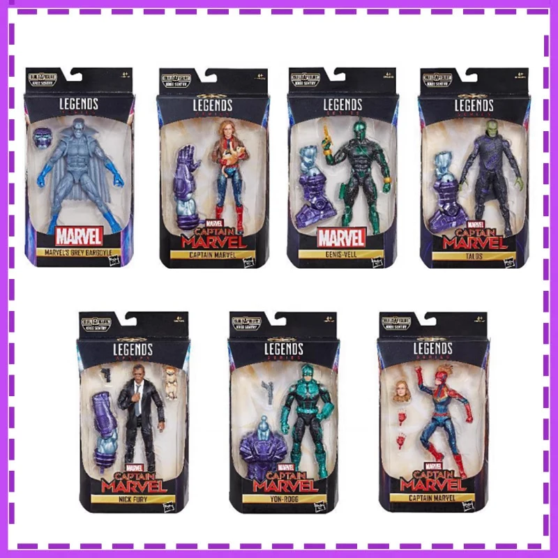 

Hasbro Anime Marvel Legends Yon Rogg Captain Marvel and Cat Marvel's Grey Gargoyle Werewolf By Night Action Figure Model Toys