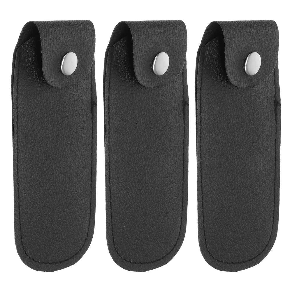 

3Pcs Harmonica Storage Case Stylish Faux Protector for 10 Hole Instruments Compact Lightweight Pouch for Musicians on