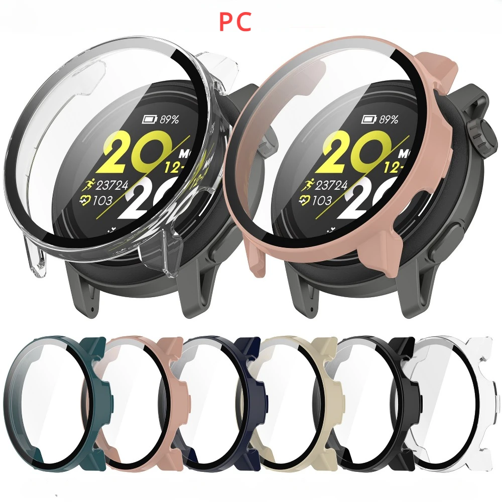 Pc Case + Gehard Glas Voor Coros Pace3 Full Cover Screen Protector Smartwatch Bumper Schoonmaak Katoen Voor Coros Pace3