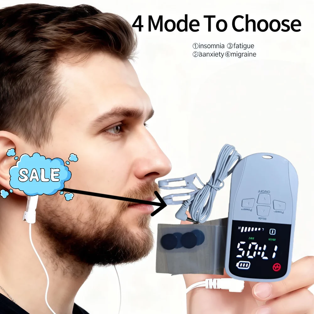 

Стимулятор нервов ваги с микротоком CES, лучшим устройством для стимуляции мозга для сна, тревоги, депрессии, быстрое облегчение