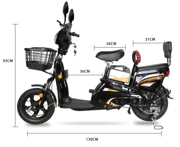 Quality 2 Wheel Moped Golden Jasmine Electric City Bike 500W Ultra Light