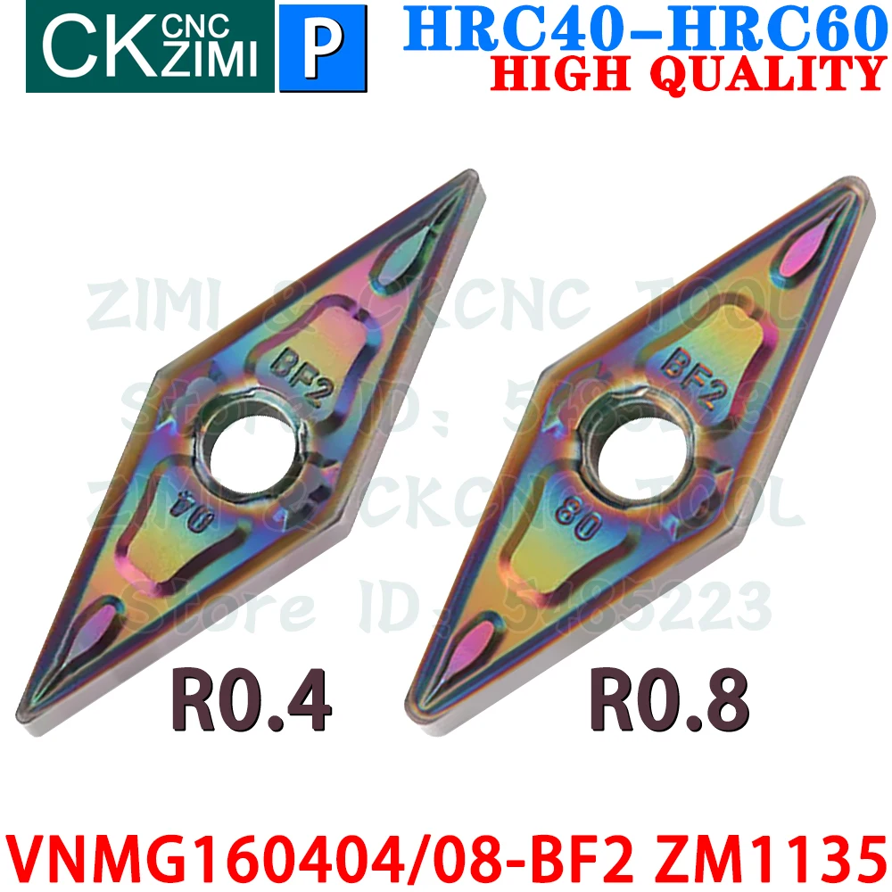 VNMG160404-BF2 ZM1135 VNMG160408-BF2 ZM1135 超硬インサート 外径旋削インサート工具 VNMG 1604 VNMG1604 BF2 VNMG331 VNMG332 BF2 CNC 金属旋盤 カッター工具 硬化鋼用