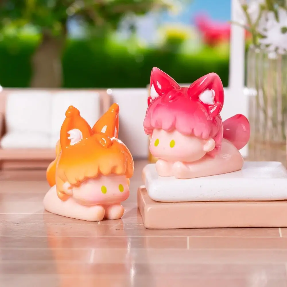 DIY Craft Resin Animal Model Cartoon Style Miniature Miniature Animal Figurine Resin Material Modern Design Mini Animal Model
