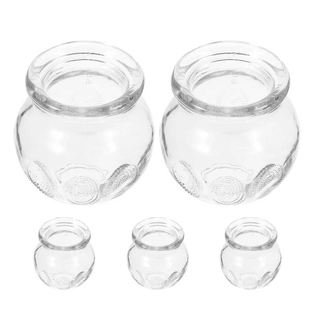 

5Pcs Glass Cupping Set with Pump for Back Face Massage Cupping Therapy At Home Enhanced Blood Flow Natural Healing Relaxation