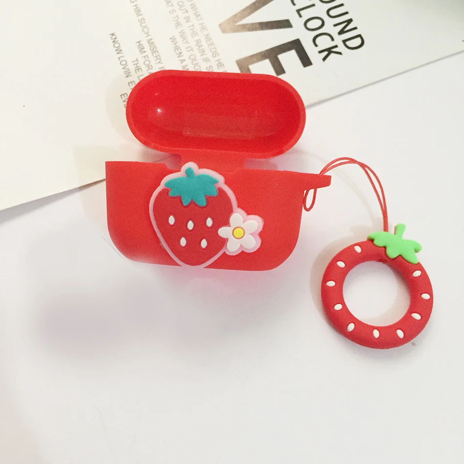 Caso bonito para AirPods Pro 2, 4 caso, desenhos animados adoráveis, flor, fone de ouvido anel, capa de silicone 3, Funda Airpods 2