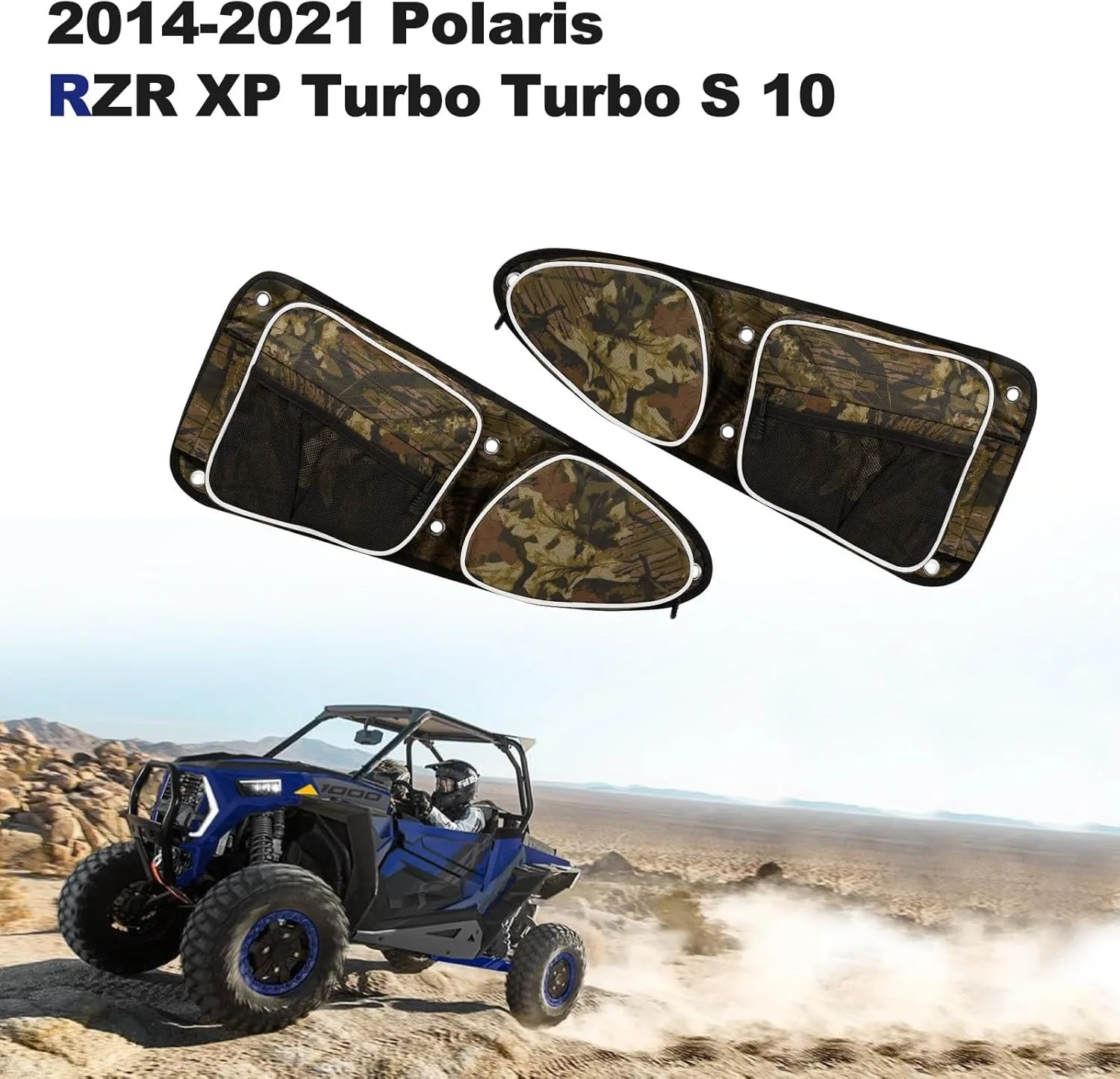 Bolsas de puerta RZR para UTV Polaris RZRs, un par de bolsas de almacenamiento para puerta delantera para Polaris RZR XP Turbo S 2014-2021 10