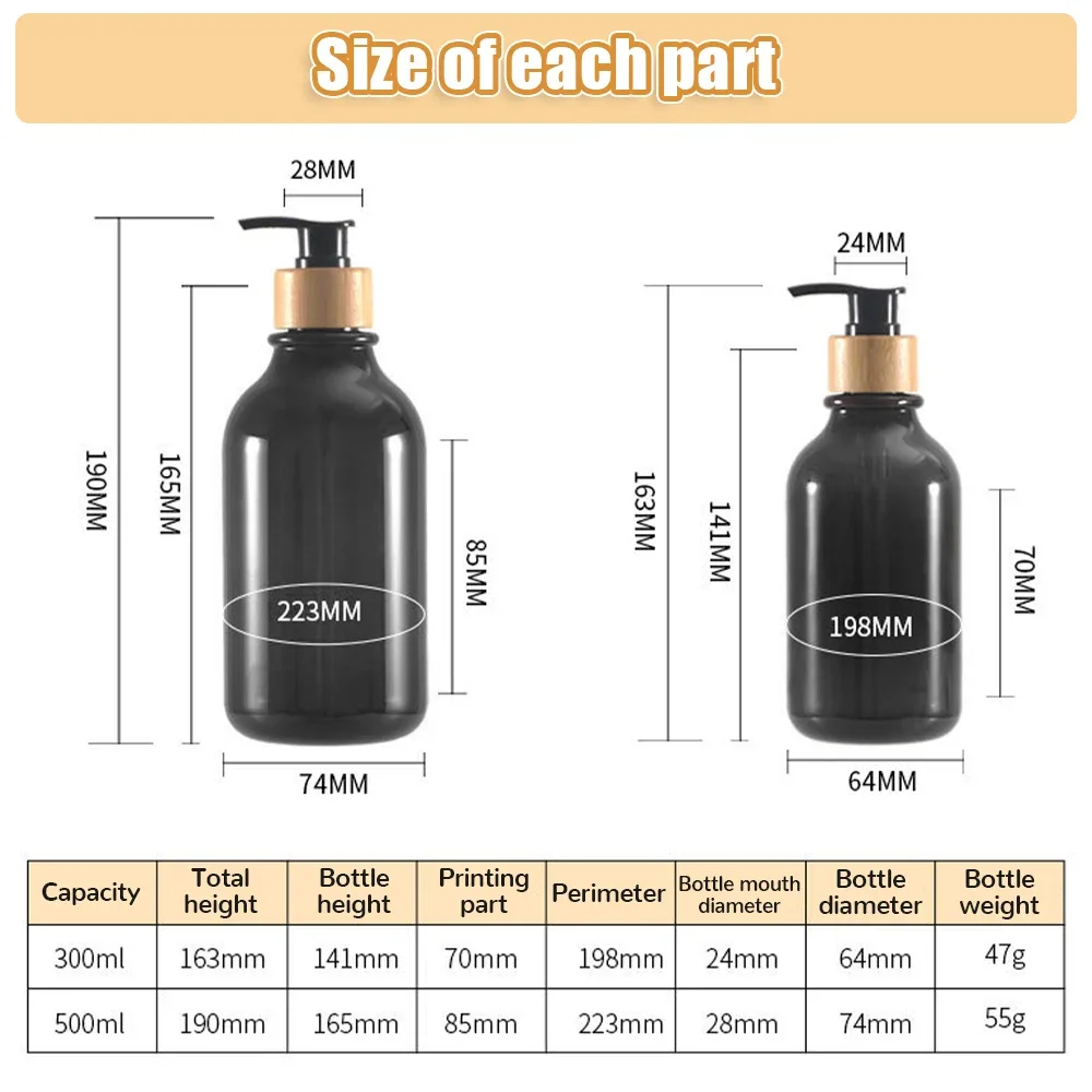 500ml Soap Dispenser Frosted Refillable Shampoo Pump Bottle Soap Lotion Container Soap Pump Can Handwashing Bathroom Accessories