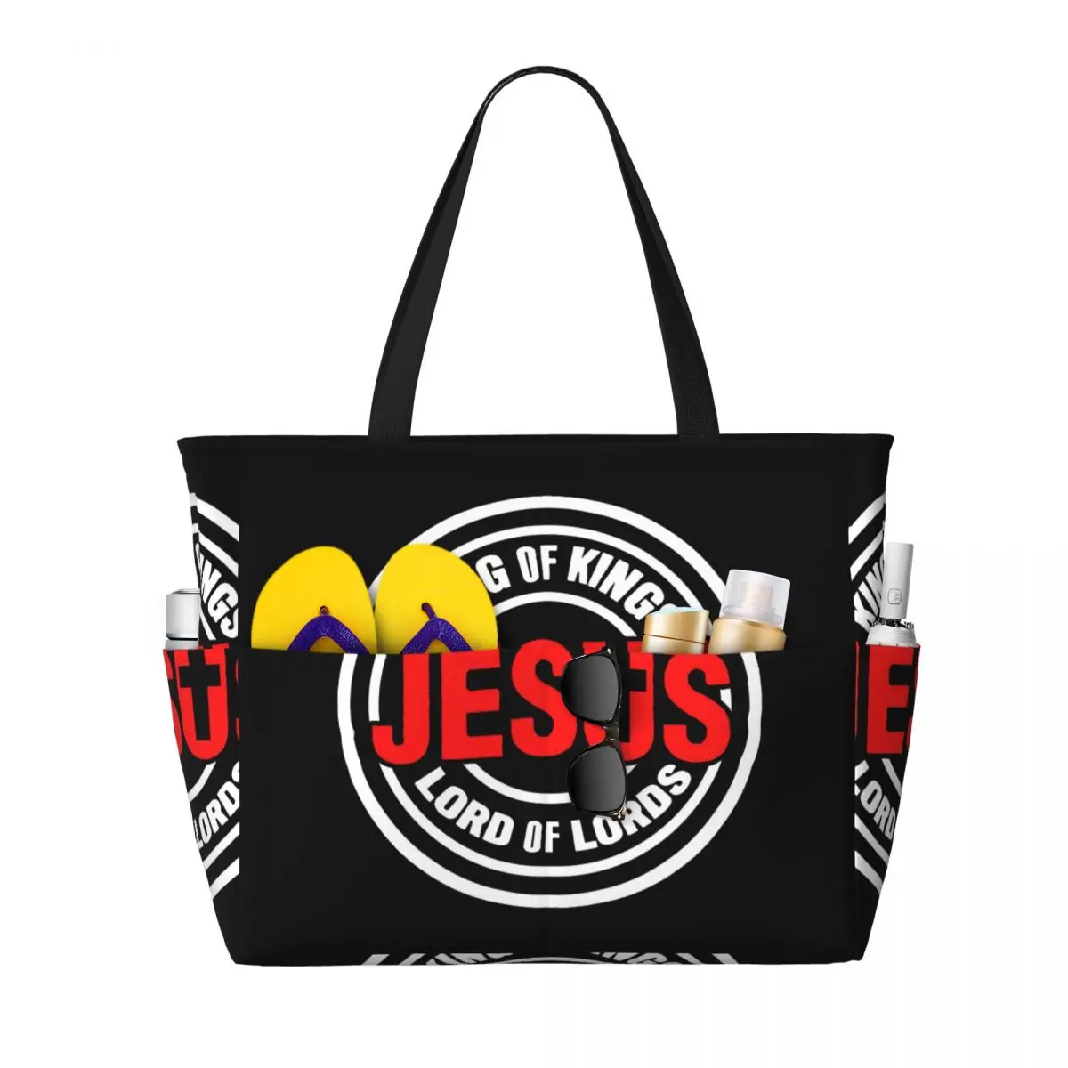 

Jesus Christ Yeshua Beach Tote Bag Sport Gym Yoga Duffle Large Tote Bag Women Travel Bag Fitness bag