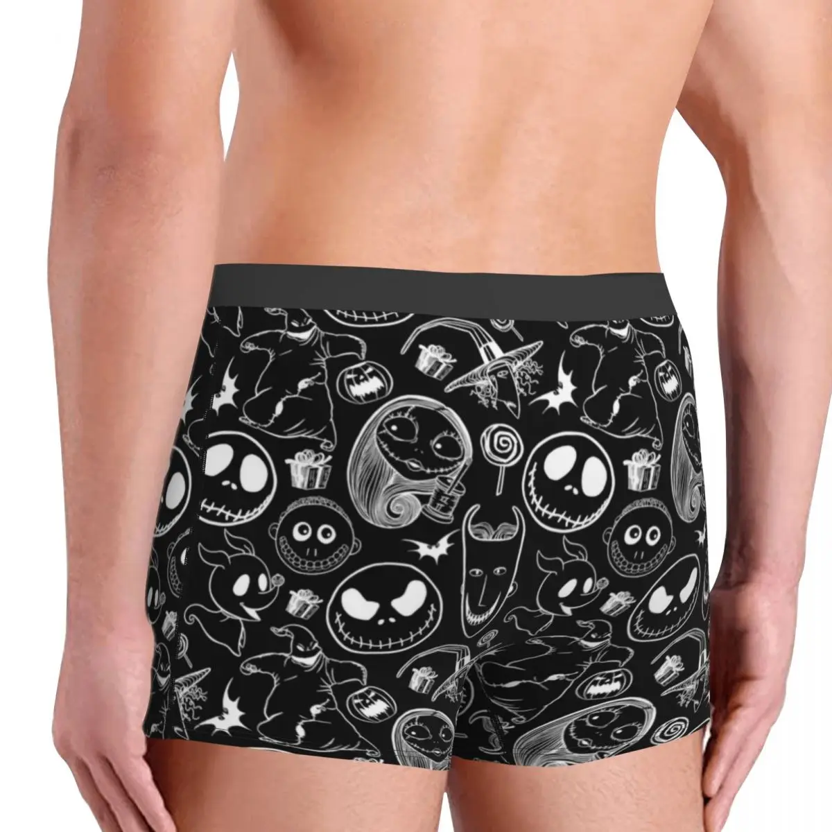 Custom Nightmare Before Christmas Boxers Shorts Men\'s Halloween Movie Jack Skullington Briefs Underwear Cool Underpants