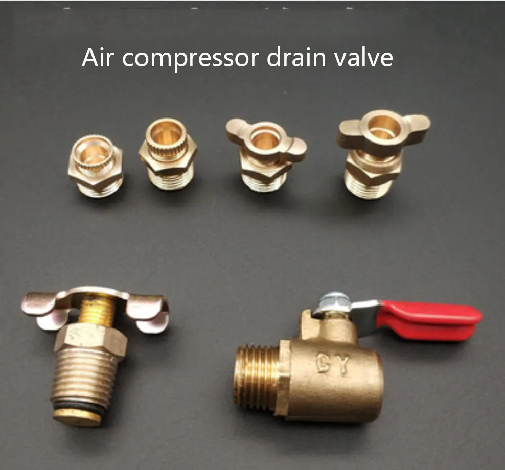 Air Compressor Copper Drain Valve Drain Plug Air Pump Accessories Silent Air Compressor 1/4 