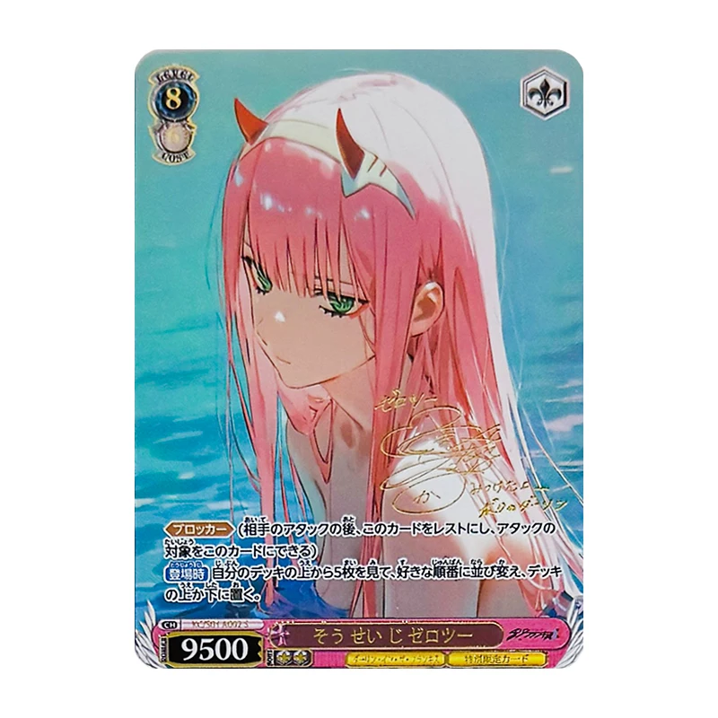 Japanese Anime Goddess Story Characters Zero Two Diy Flash Cards Collection Cards Christmas Birthday Gifts Children's Toys