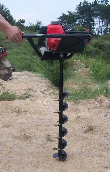 earth hole digger bit Operated petrol digger with gasoline powered