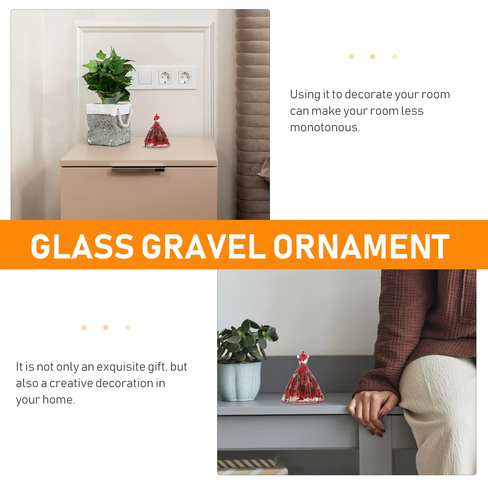 

Glass Craft Wedding Statue Desktop Decoration Creative Gift for Friends Lovers Home Artware Elegant Design Wedding Statue