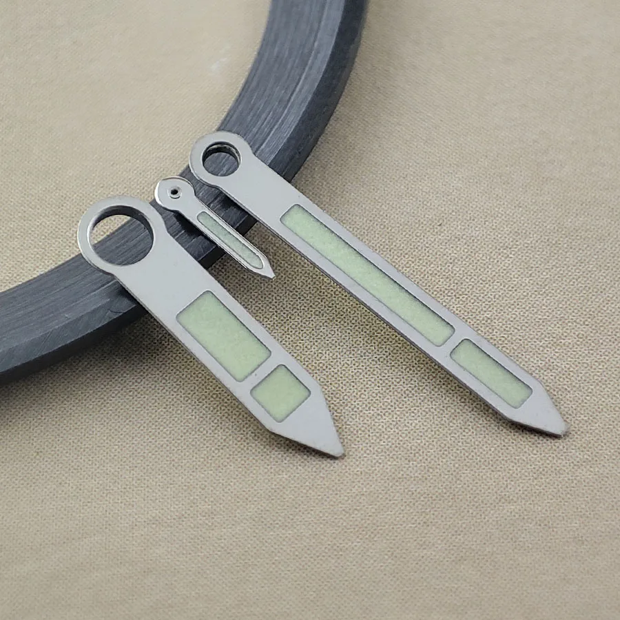 Manual Movement High Foot Watch Hands Silver Edge Green Luminous Pointer Suitable For 6497 6498 ST3600 Movement