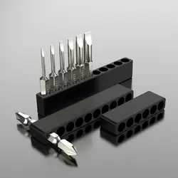Drill Bit Storage Case Screwdriver Head Holder Hex Shank Screwdriver Bit Holder Storage Box for 6.35mm/ 1/4