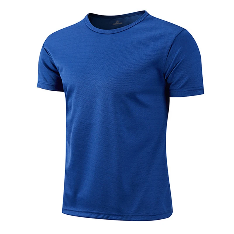 Men Breathable Bodybuilding Sport t Shirt Short Sleeve Football t-Shirts Men Quick Dry Running Gym Shirt Fitness Soccer Jersey