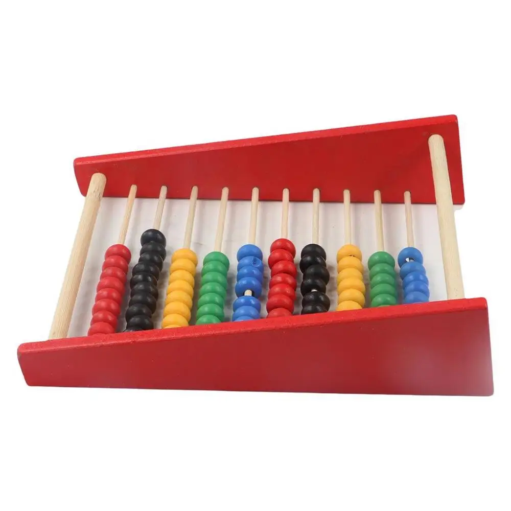 Wooden Abacus for Kids Montessori Toy Colorful Beads Children Toys Intelligence Development Mini Learning Mathematics Tool Child