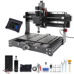 CNC Madeira Spindle Spindle, Máquina De Gravura De Fresagem De Metal, DIY Gravador A Laser para Corte De Alumínio De Aço MDF, 3020 Plus Max, 3-Axis, 500W