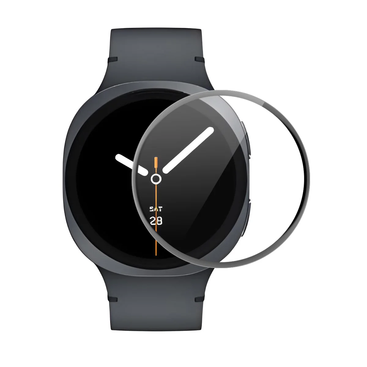 

Для Samsung Galaxy Watch8 40 мм Защитная пленка для экрана 3D изогнутый ПК + ультра прозрачная пленка из ПММА - прозрачная
