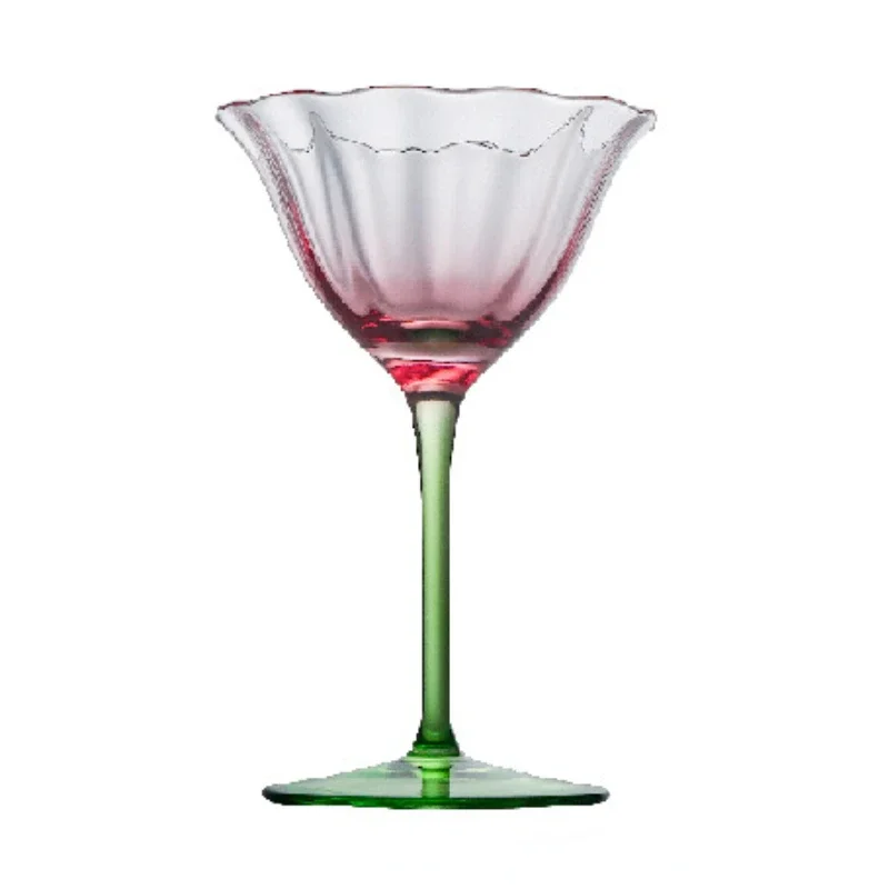 Fashion Life Art 110-280ml Goblet Flower Pattern Red Wine Champagne Matini Cocktail Cup Family Festival Drinkware Gift