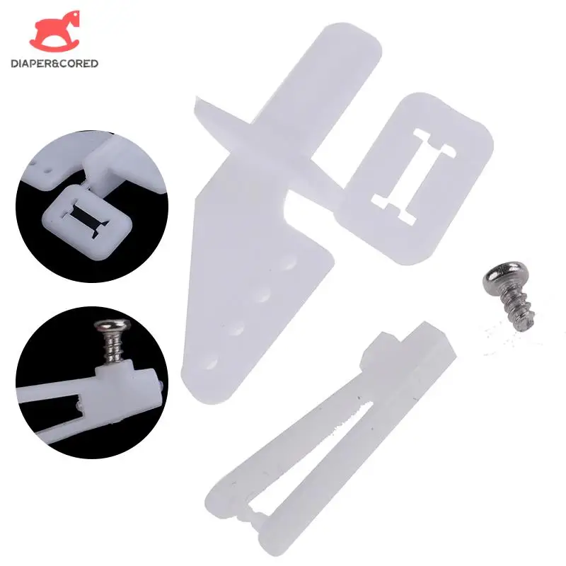 10 Sets Medium Lock On Nylon Control Horn And Clevis 21mm Set Rudder Servo Ailerons Elevators For RC Fixed Wing Airplane