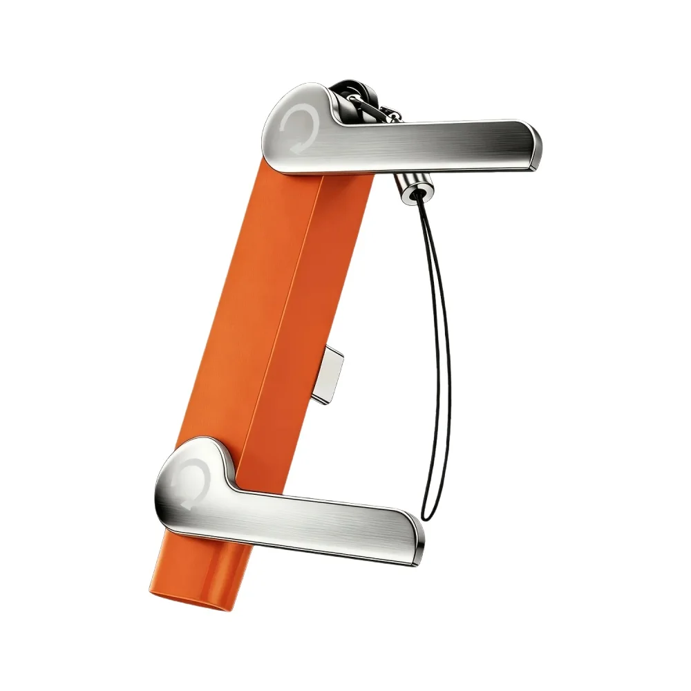 Adapter do ładowania telefonu typu C, 240W szybkie ładowanie, konwerter OTG USB-C męski na USB-C żeński ze składanym uchwytem. (orange1Pcs) — Zdjęcie 2 z 2