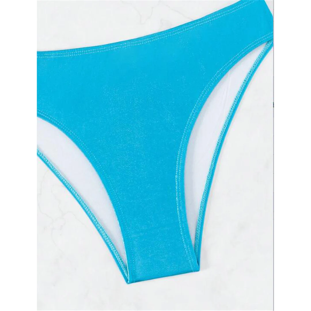 Diamant-Strass-Bandeau-Bikini mit mittelhoher Taille, Damen-Badeanzug, zweiteiliges Bikini-Set, Badebekleidung, Badeanzug, Modell V5402 – Detail 14
