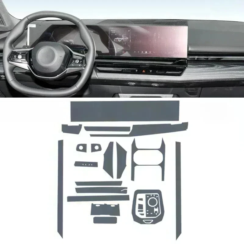 For BMW G60 l5 Series 5 2024 Car Interior Film Dashboard piano board Shift center console Anti-scratch transparent TPU PPF Film