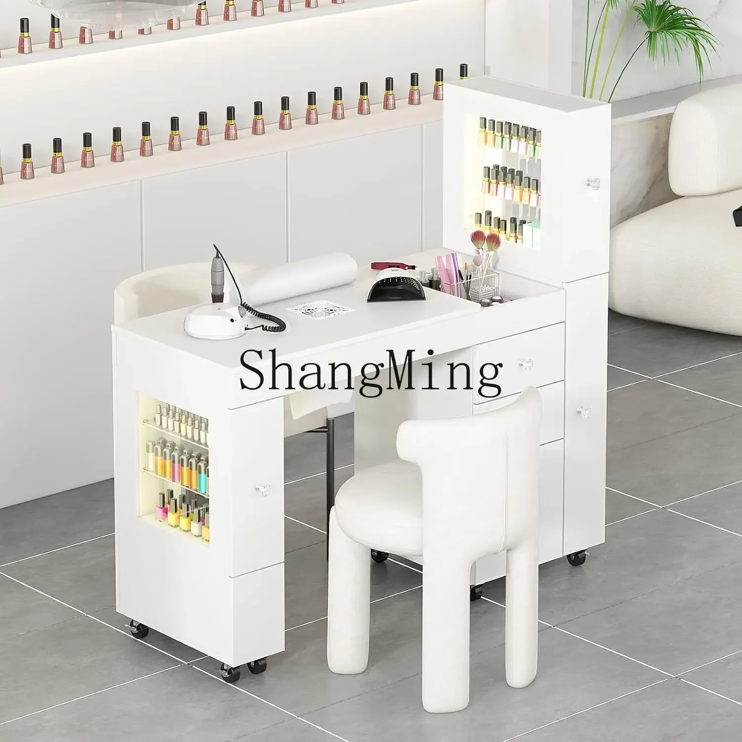 FG Vitrine Außenhandel Versorgung Creme Stil Make-up Tisch Internet Celebrity Business Advanced Sense Maniküre Tisch