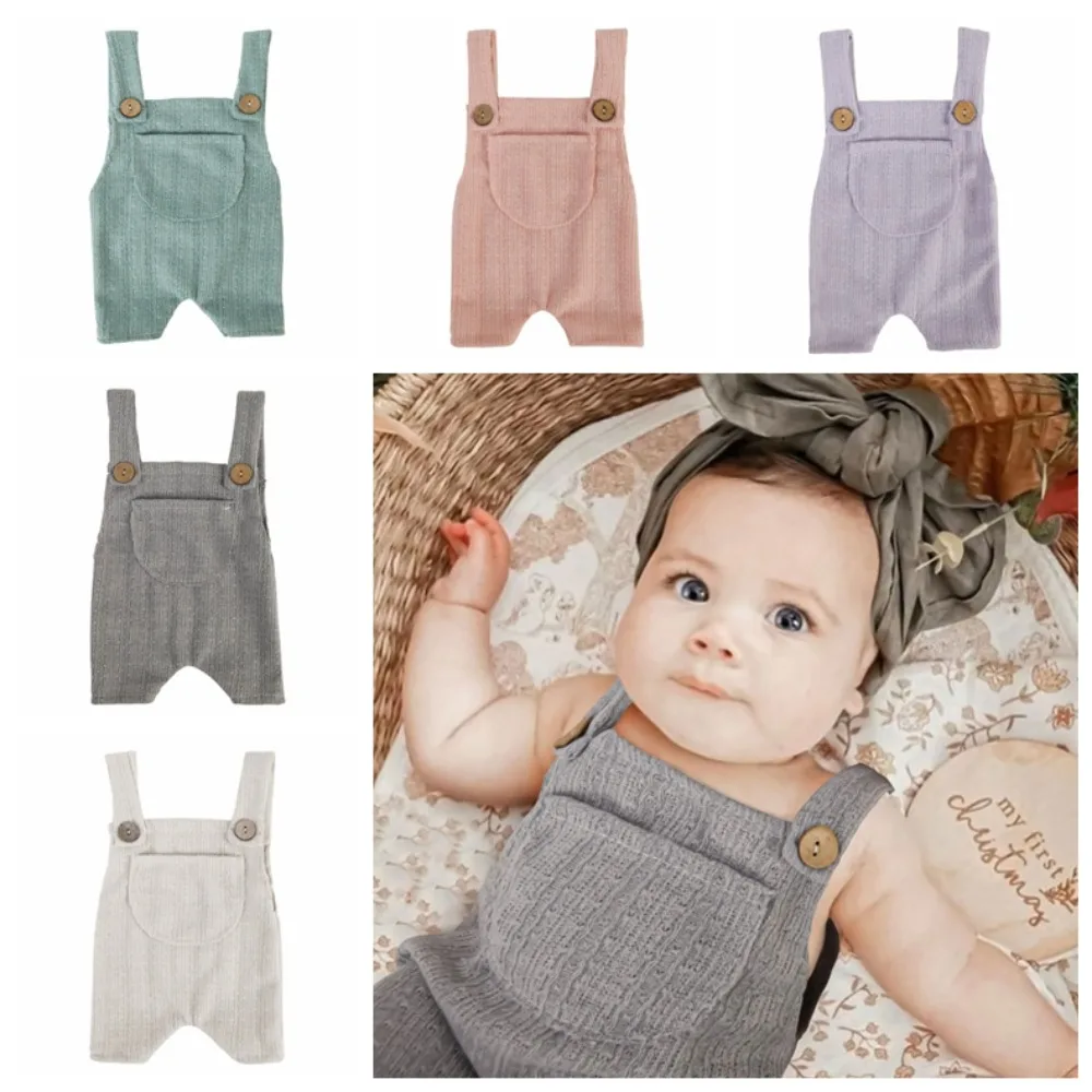 Photo Shooting Props for Baby Girls Boys Cute Suspender Jumpsuits Newborns Monthly Party Photo Clothes Photography Outfit