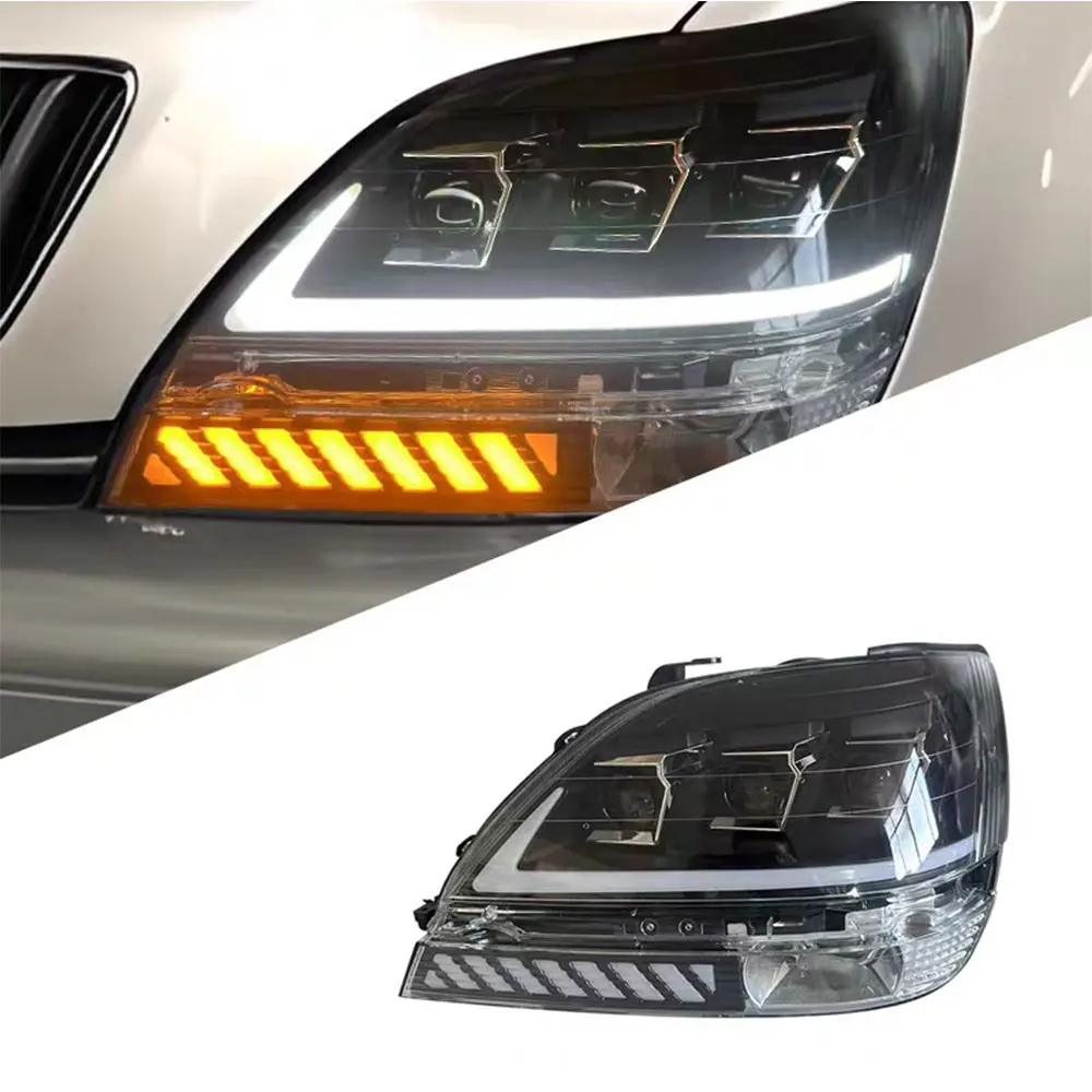 

Pair Car Headlight For Lexus Rx300 Harrier Acu10 Headlamp 1998 1997 - 2003 Black