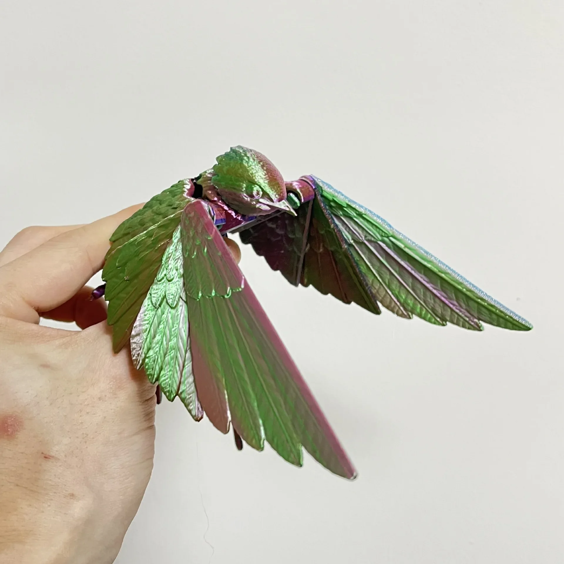 نموذج الطيور التدرج اللون المطر ابتلاع ثلاثية الأبعاد الطباعة اليد لعبة نموذج المفاصل المنقولة ديكور المنزل سطح المكتب الحرف عمل الشكل #1