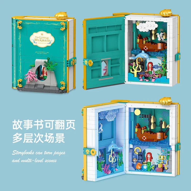 Building Block Book Toy, Building Blocks DIY, 3D Three-Dimensional Fairy Tale Storybook Decoration, Collectible Gift view 5