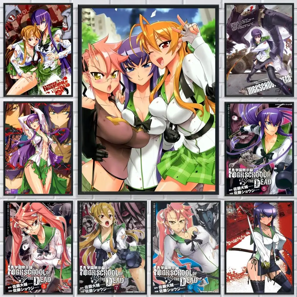 

Anime H-Highschool Of The Dead Poster HD Print Personalized Canvas Wall Mural Art Photos for Living Room Home Decor Durable