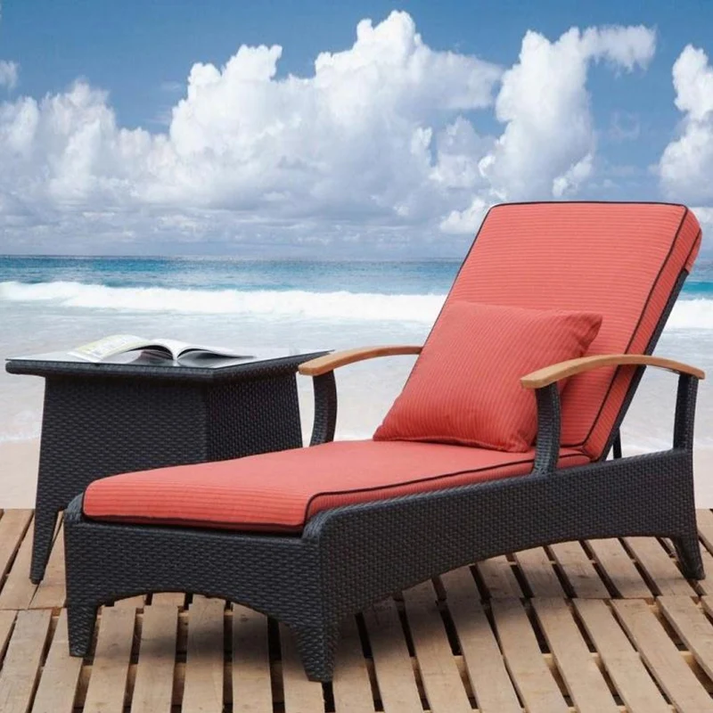 Lounge Chair Outdoor Garden Sofas Leisure Beach Terrace Modern Garden Sofas Coffee Table Pe Rattan Furniture Sofá Jardín MHHYSF
