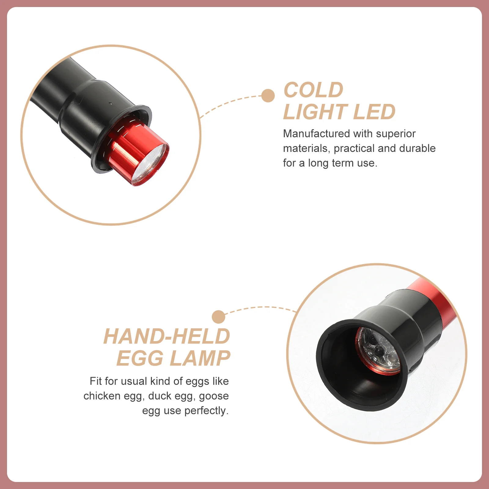 

Professional Egg Candler Handheld High Light Cold Incubation Equipment Poultry Egg Tester Incubator Lamp Incubator Candling Lamp