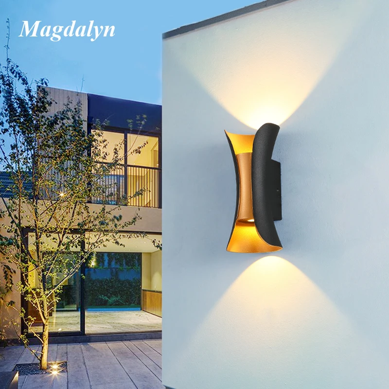 

Magdalyn Wall Lamp Led Outdoor Waterproof IP65 Modern Up Down Porch Corridor Light Design Building Lamp Internal Aluminum Sconce