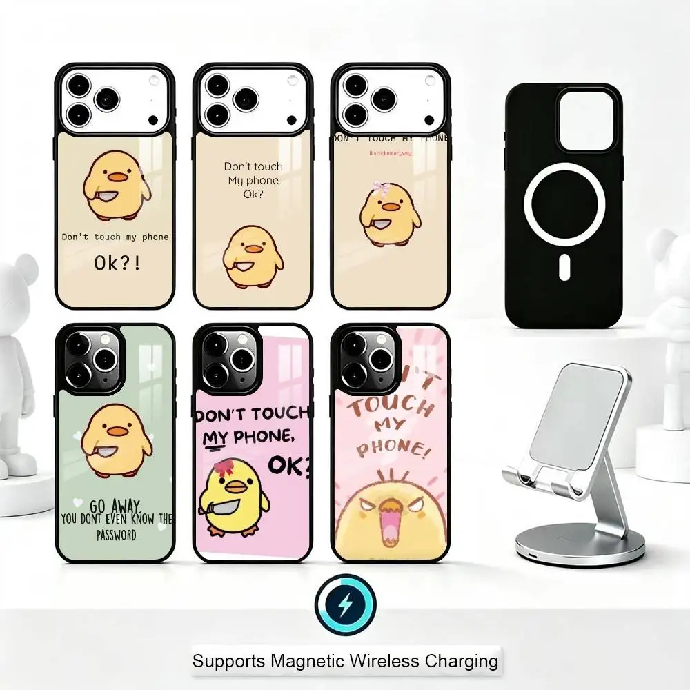 

Do Not dont Touch My Phone Case For iPhone17,16,15,14,13,12,11 Plus,Pro Compatible with magnetic wireless charging