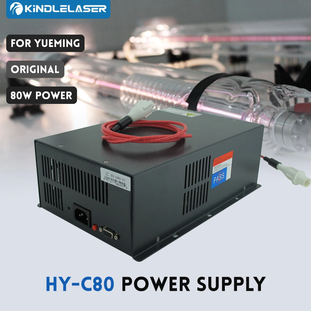 KINDLELASER HY-C80 CO2 Laser Power Supply 80W For YUEMING Engraving / Cutting Machine