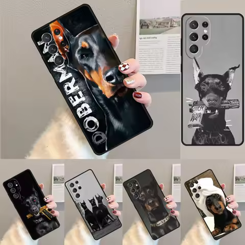 Doberman Pinscher Dog phone case Cover For Samsung Galaxy S24 Ultra S21 S22 Ultra S8 S9 S10E Note 10 Plus Note 20 FE S23