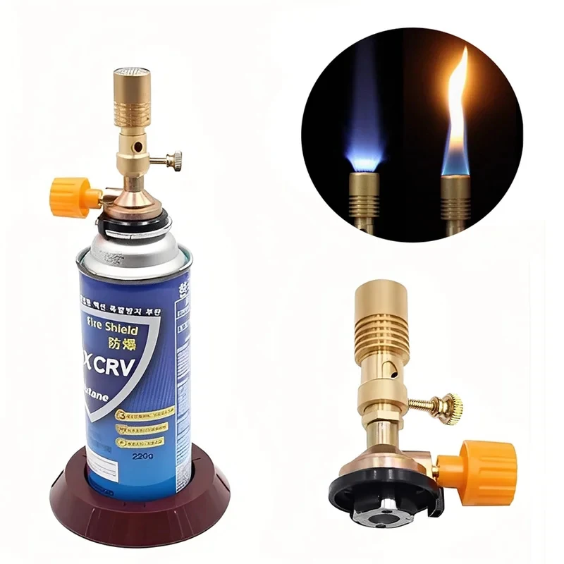 Butane Bunsen, Copper Alloy Gas Torch Nozzle with Soft & Hard Flame Laboratory Cassette Gas Bottle
