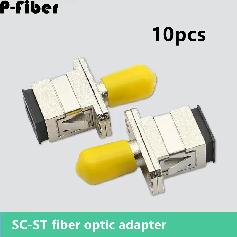 

optical fiber coupler SC-ST 10pcs converter SC to ST fiber optic adapter flange connector good quality P-Fiber