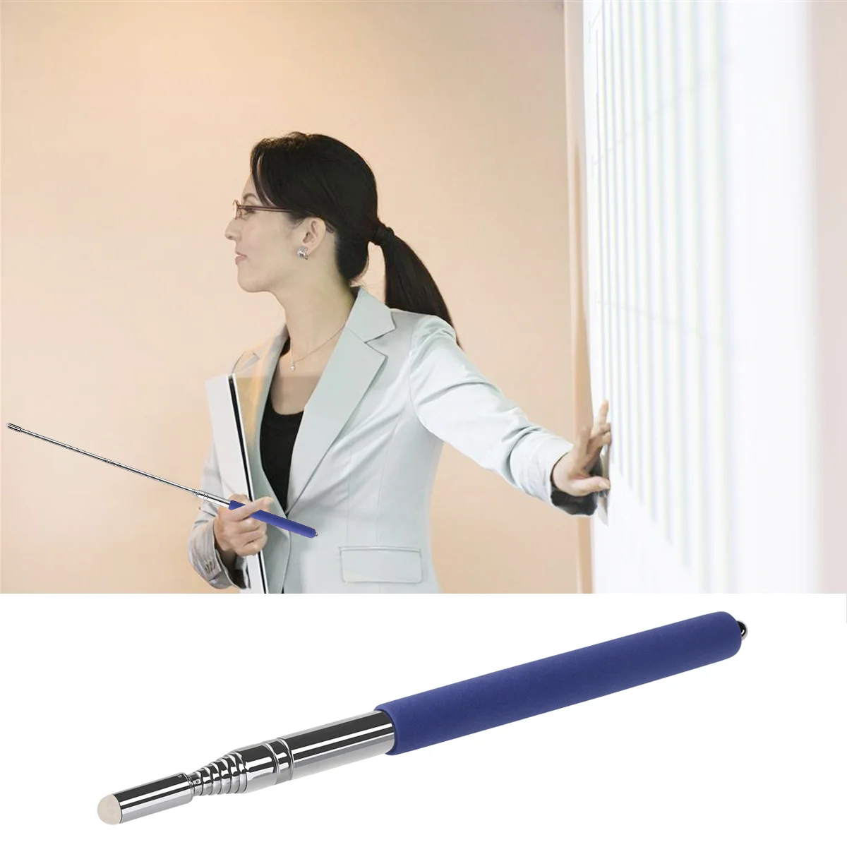 Classroom Telescopic Retractable Pointer Rod Hand Black Handheld Presenter Work